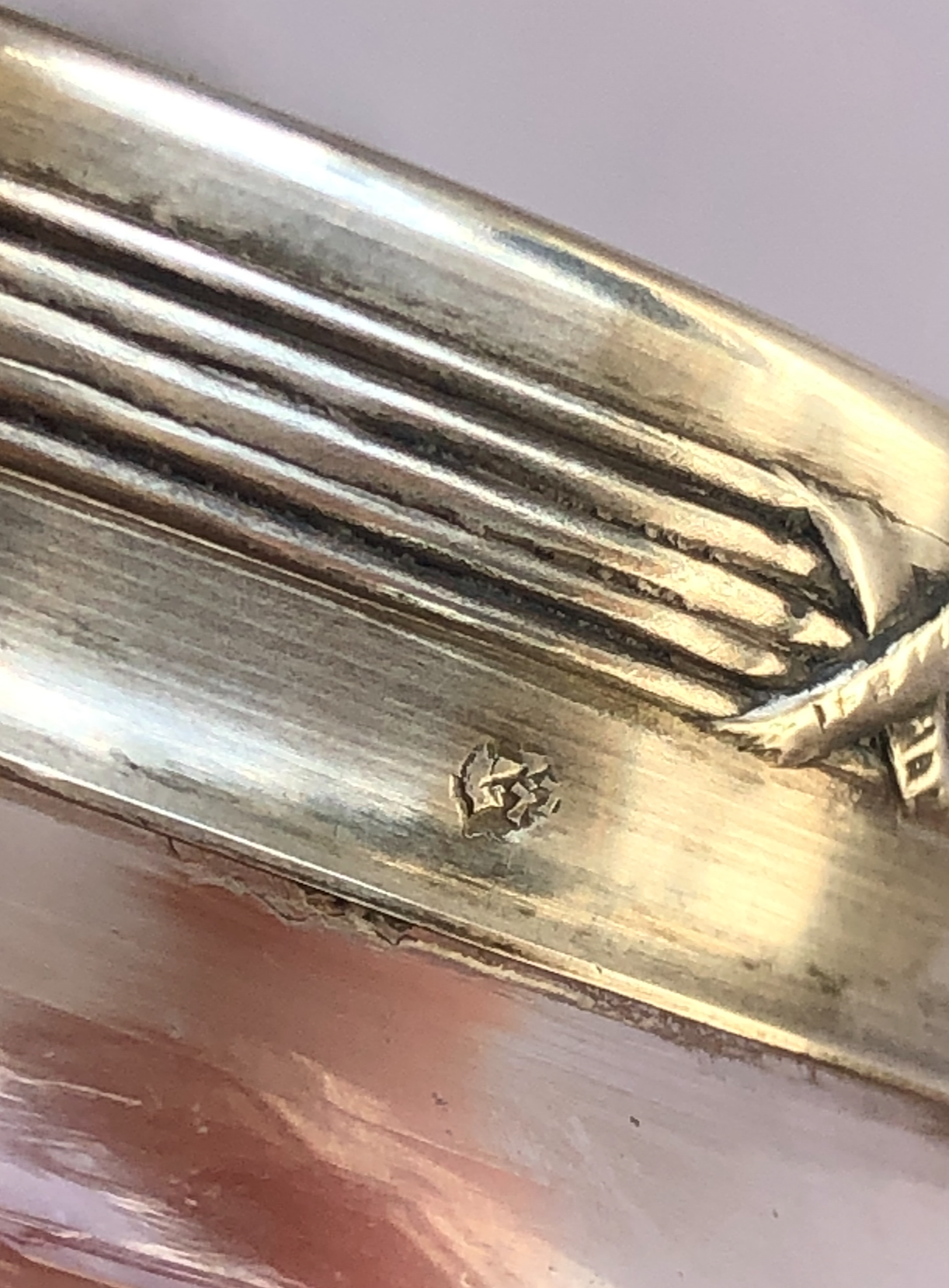 Paire de salerons en argent et cristal art-nouveau