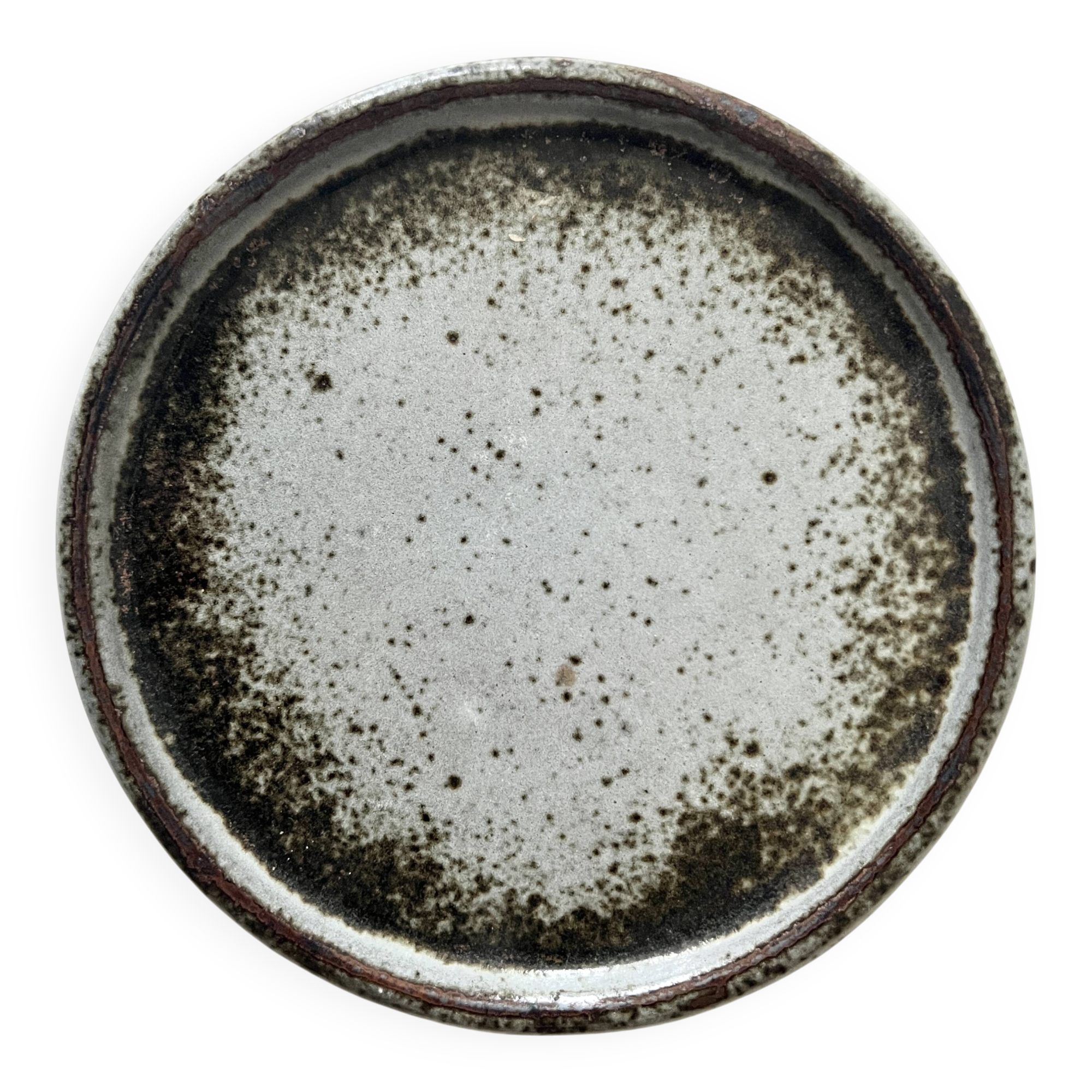 Glazed ceramic plate (stoneware), Chantal & Thierry Robert 1970