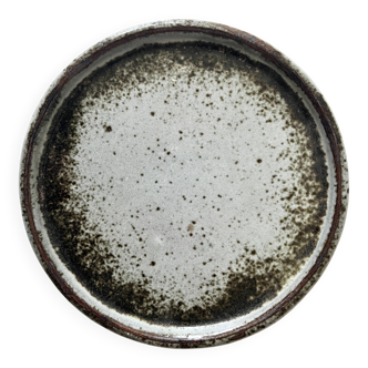 Glazed ceramic plate (stoneware), Chantal & Thierry Robert 1970