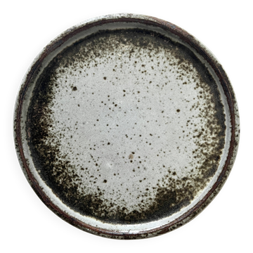 Glazed ceramic plate (stoneware), Chantal & Thierry Robert 1970