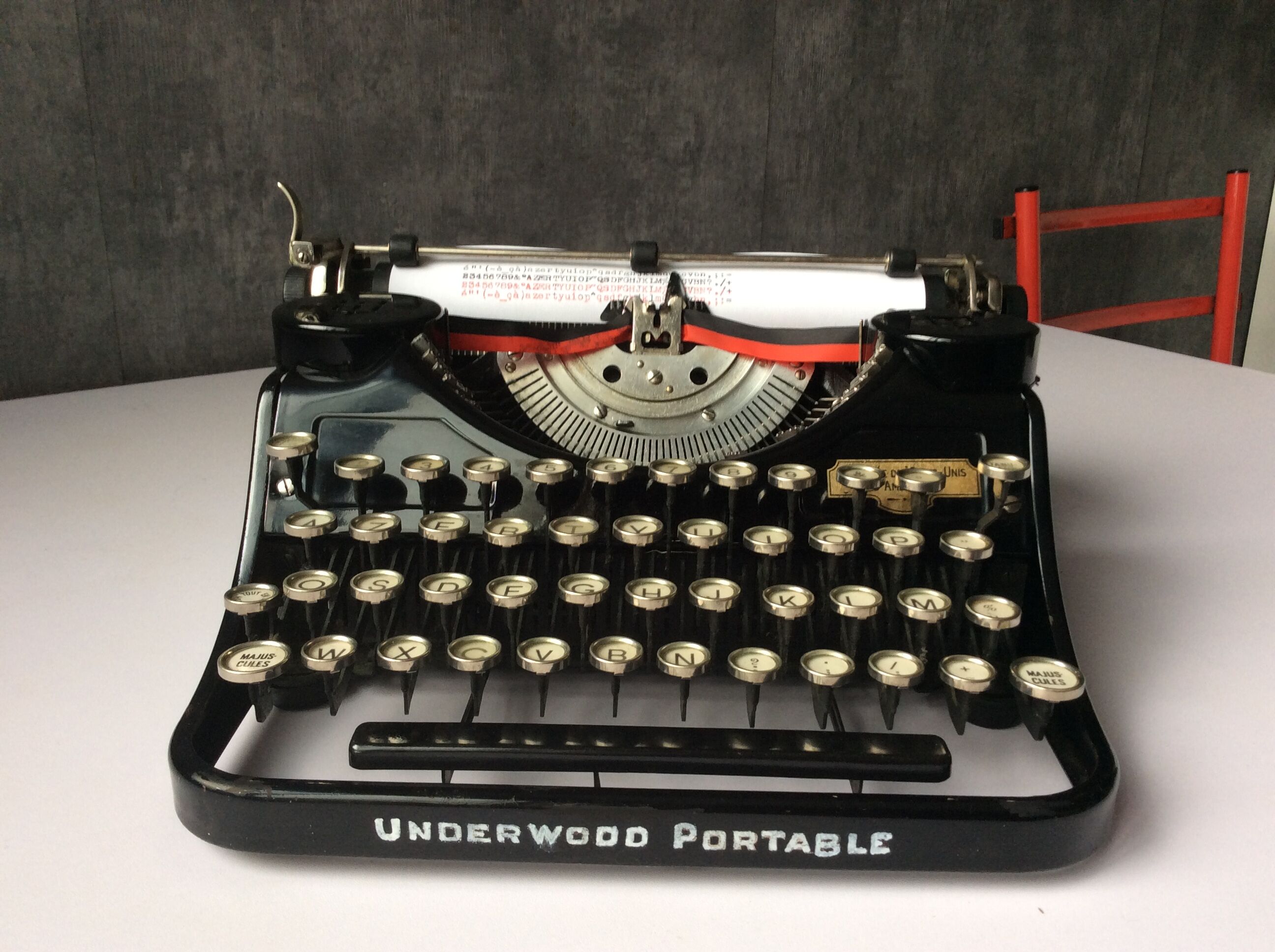 Old-time Underwood typewriter