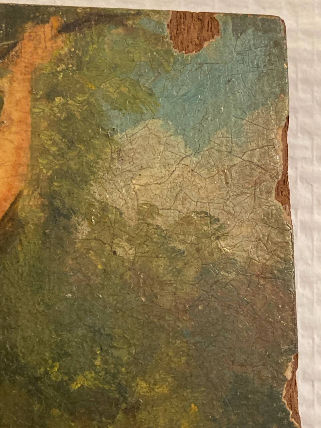 Small oil on panel, Diana 19th century