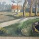 Oil painting on isorel signs J Lauga channel view