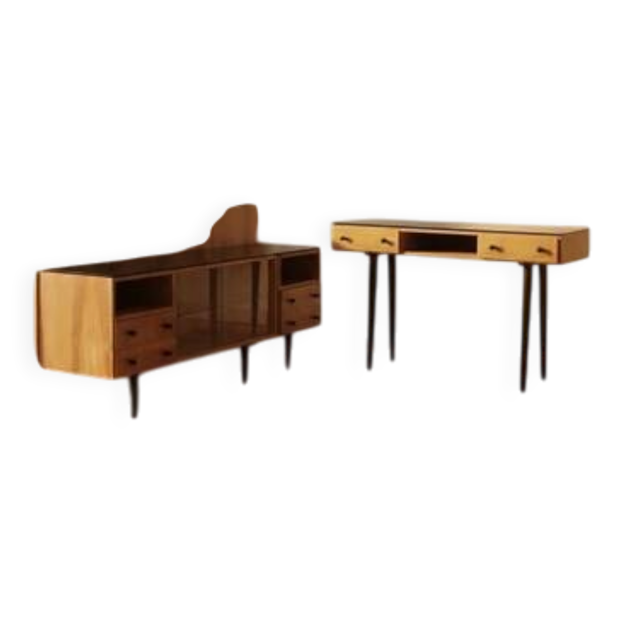 Mid-century glazed cabinet bookcase by Mojmír Požár