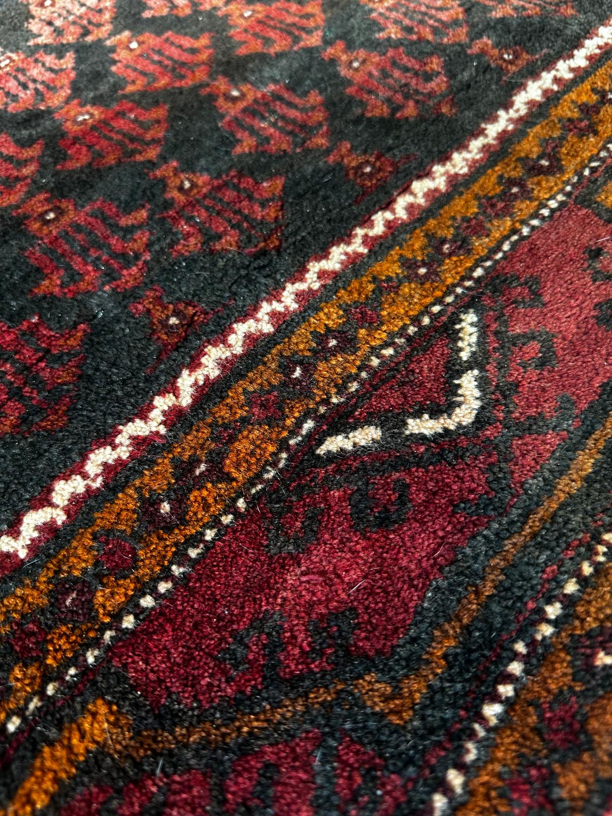 Handmade Afghan rug 260cm x 117cm