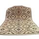Vintage Touareg mat made of leather and reeds.