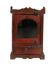 Indian red display cabinet, patinated bedside table and original teak wood part