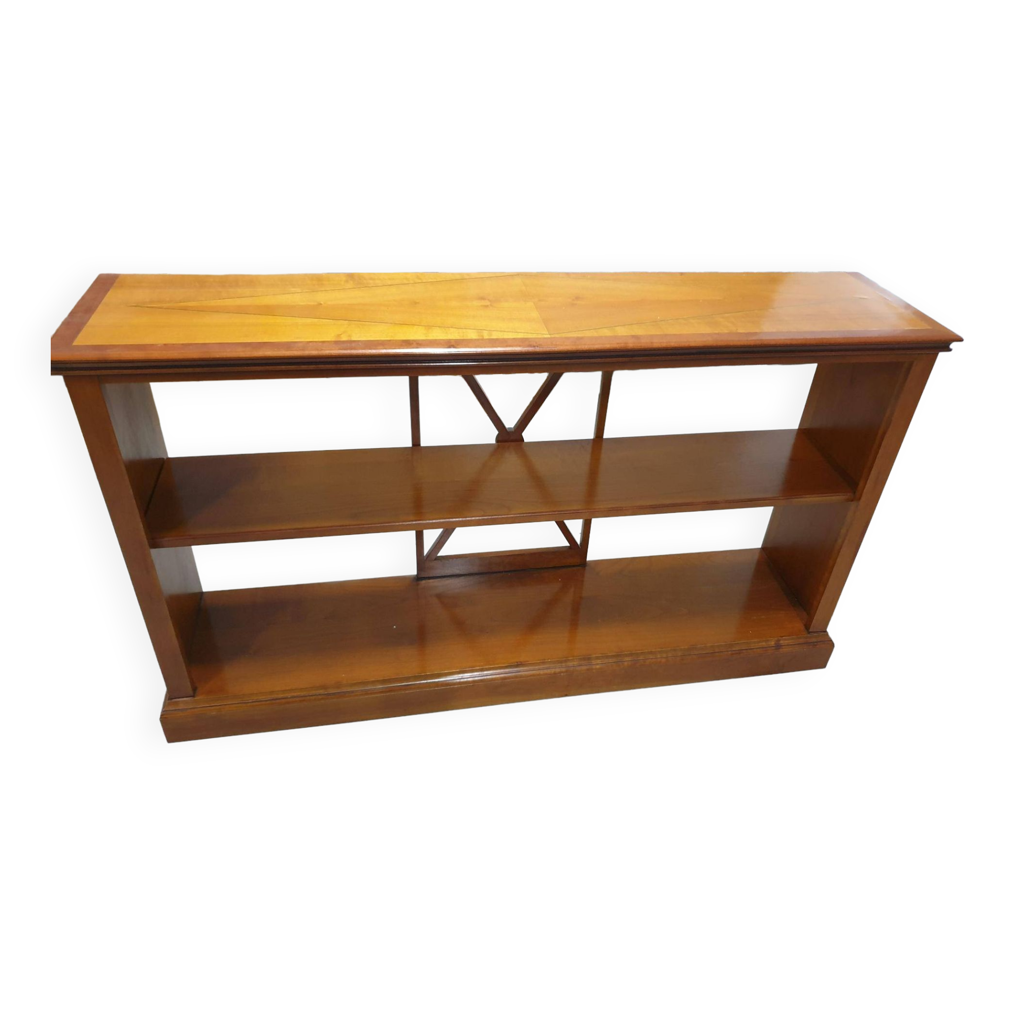 Console - shelf - library in cherry wood