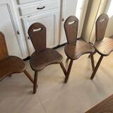 Table with its 4 brutalist chairs from the 1960s.