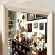 Beige wooden mirror