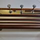Portemanteau mural en aluminium et bois, 5 patères, de style art déco, 80 cm