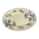 Large oval ironstone dish, "Damas" pattern by Sarreguemines, late 19th century, grey-black.