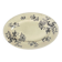 Large oval ironstone dish, "Damas" pattern by Sarreguemines, late 19th century, grey-black.