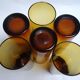 6 verres hauts bruns