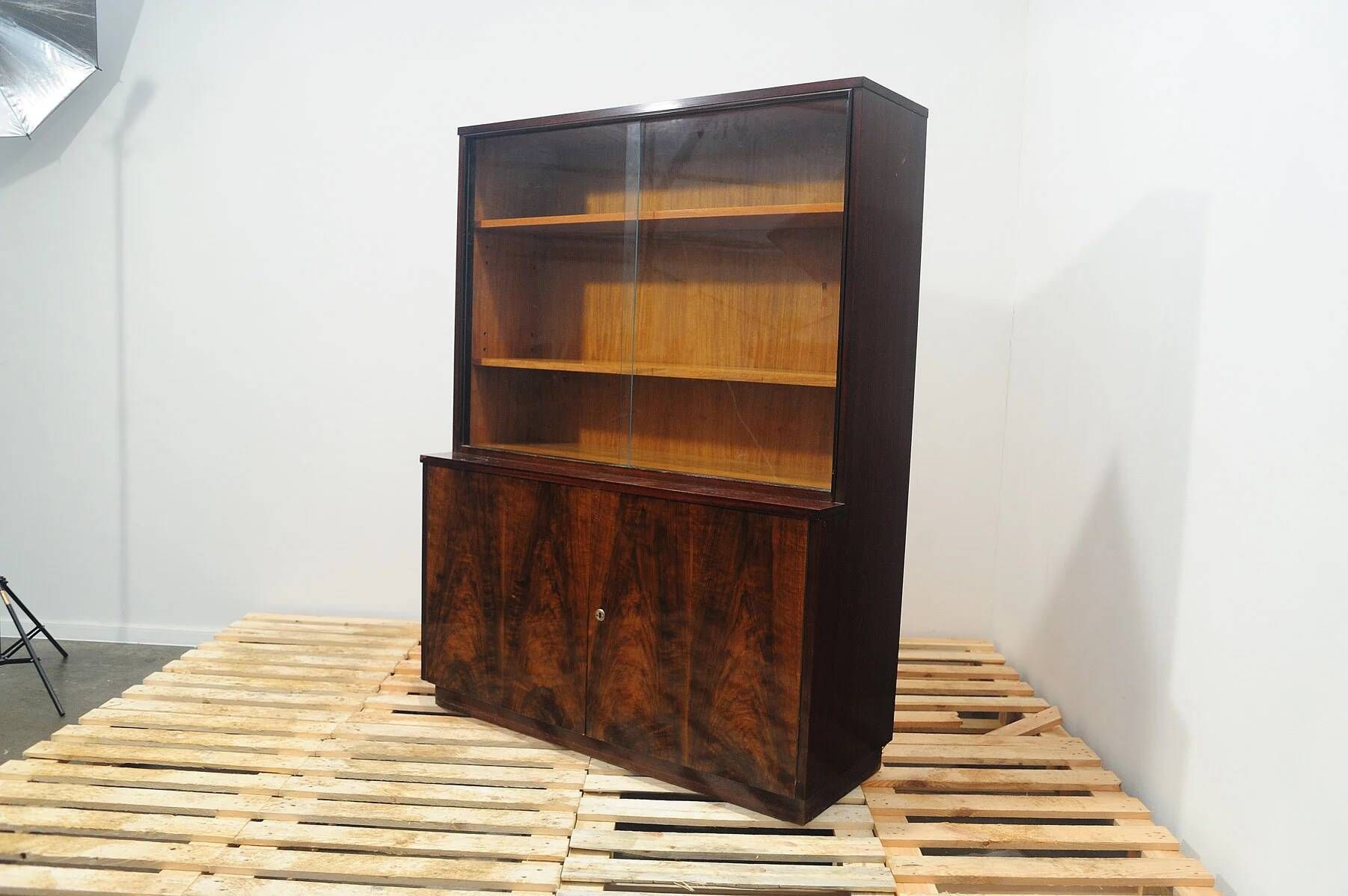 Mid-century modern bookcase by Setona, 1950s Czechoslovakia