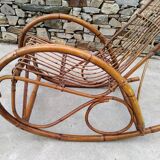 Vintage Rattan Rocking Chair