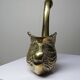 Vintage swan cache-pot/trinket dish in moulded gold-plated brass from the 1970s-80s.
