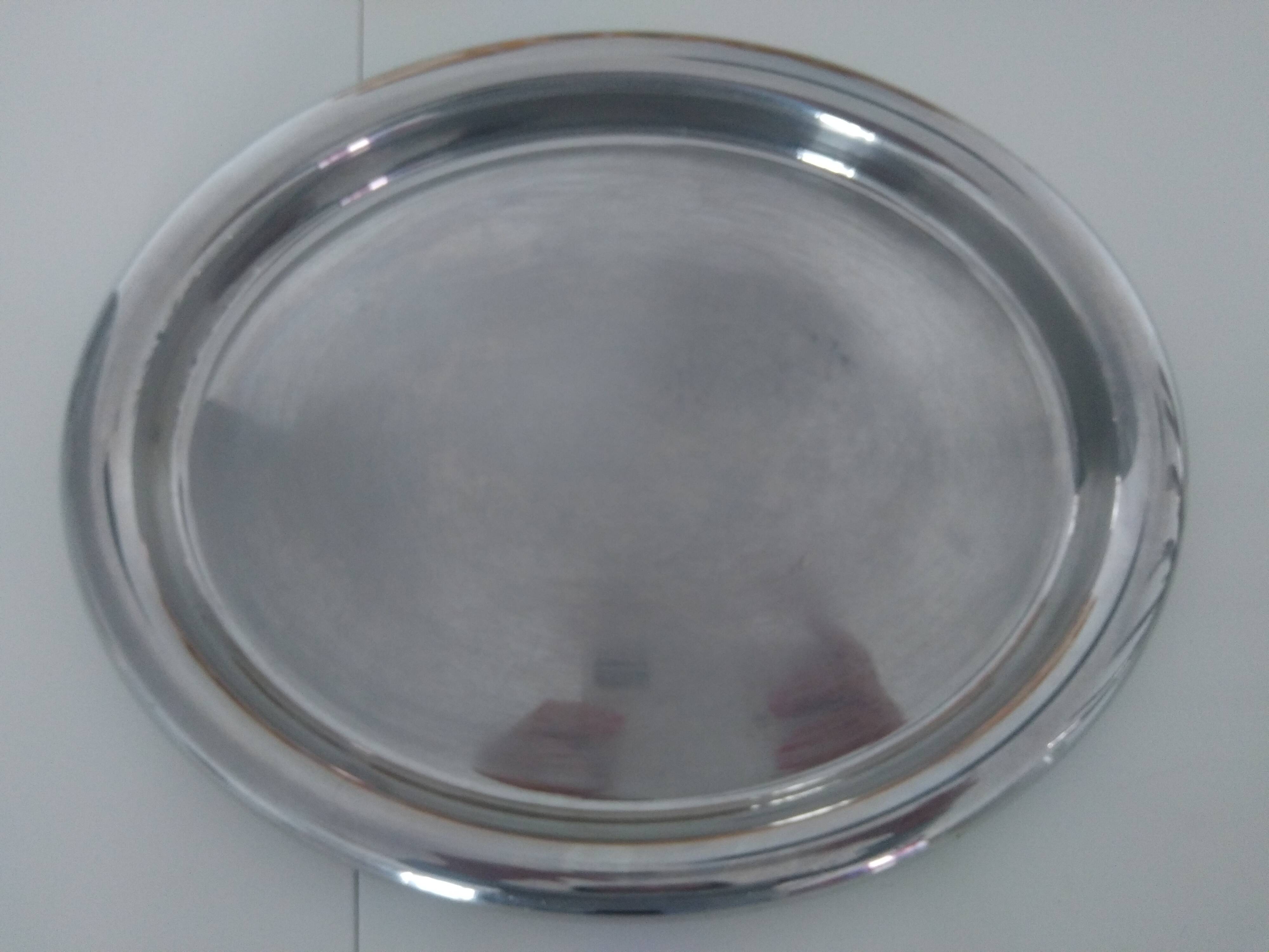 Plateau ovale inox Alessi Italy J.Hoffmann 1923-2003