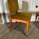 Pair of vintage 60s chairs – mustard velvet and splayed legs