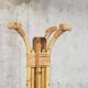 Vintage rattan parrot coat rack