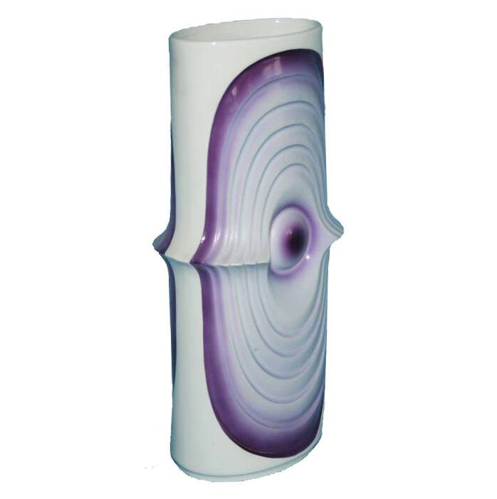 Vintage Vase • Swing • Purple Eye • Royal Porzellan • Op Art • 1970