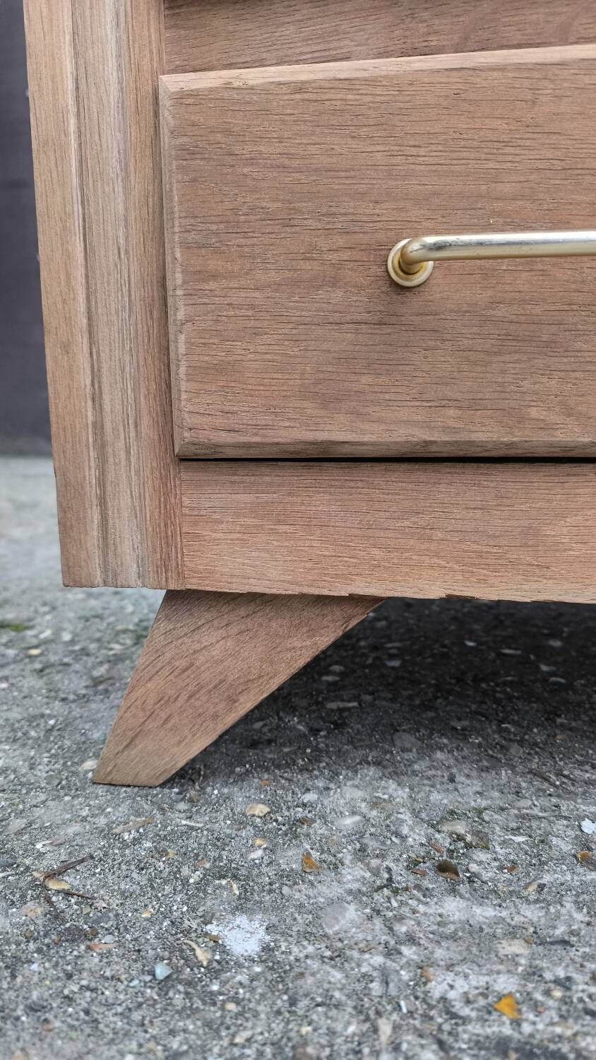 1960 compass foot chest of drawers