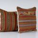Set of 2 vintage kilim cushion covers 46x51 cm