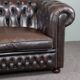 Handmade English cowhide leather Chesterfield sofa