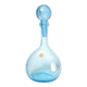Carafe Biot blue bubbled glass