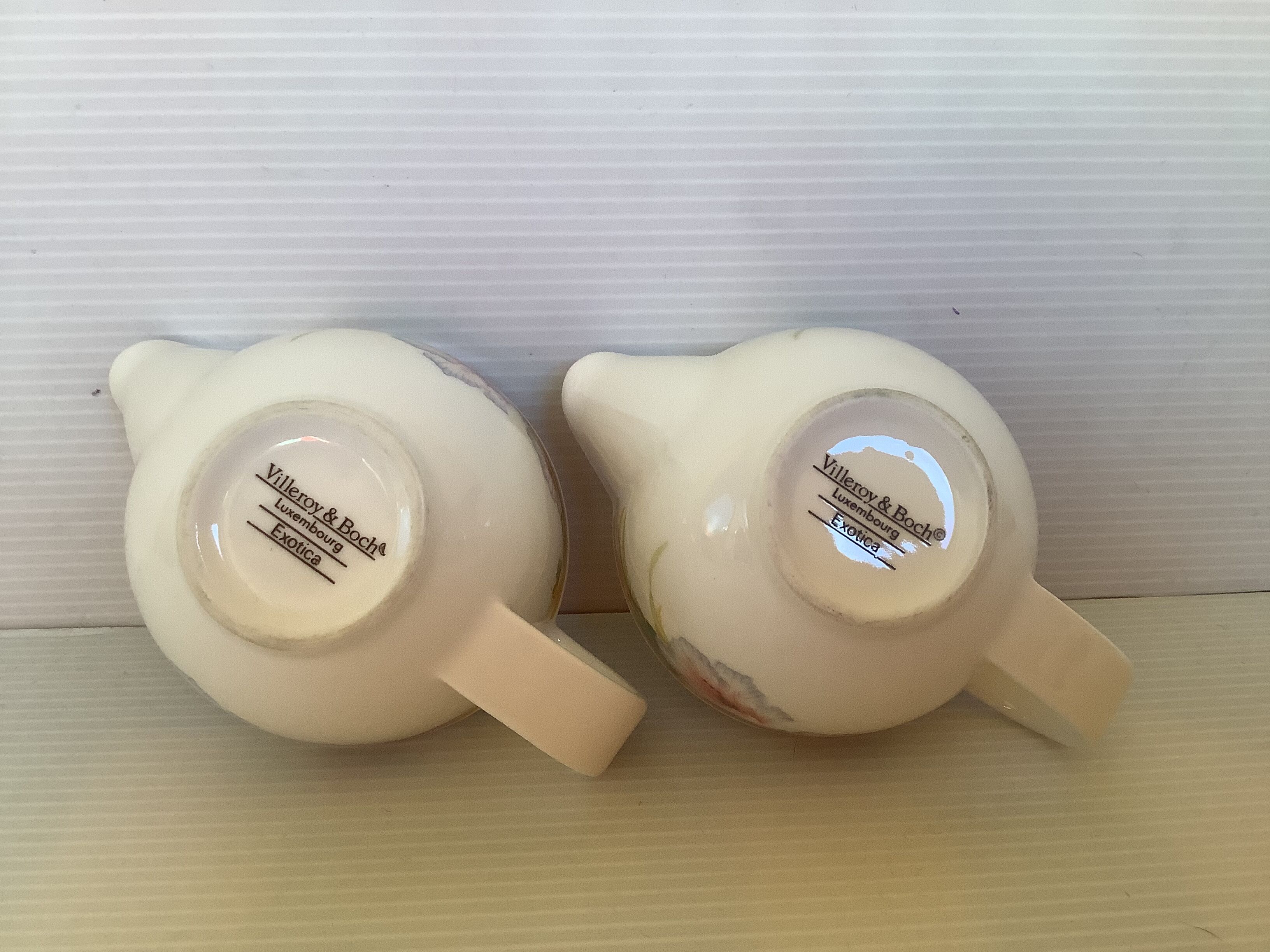 Pair of Villeroy and Boch cream and sauce boats