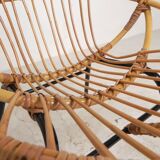 Set of 2 rattan, bamboo children's chairs Rohe Noordwolde 1950s