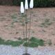 Vintage Lunel floor lamp with 3 golden metal tulips from the 1960s.