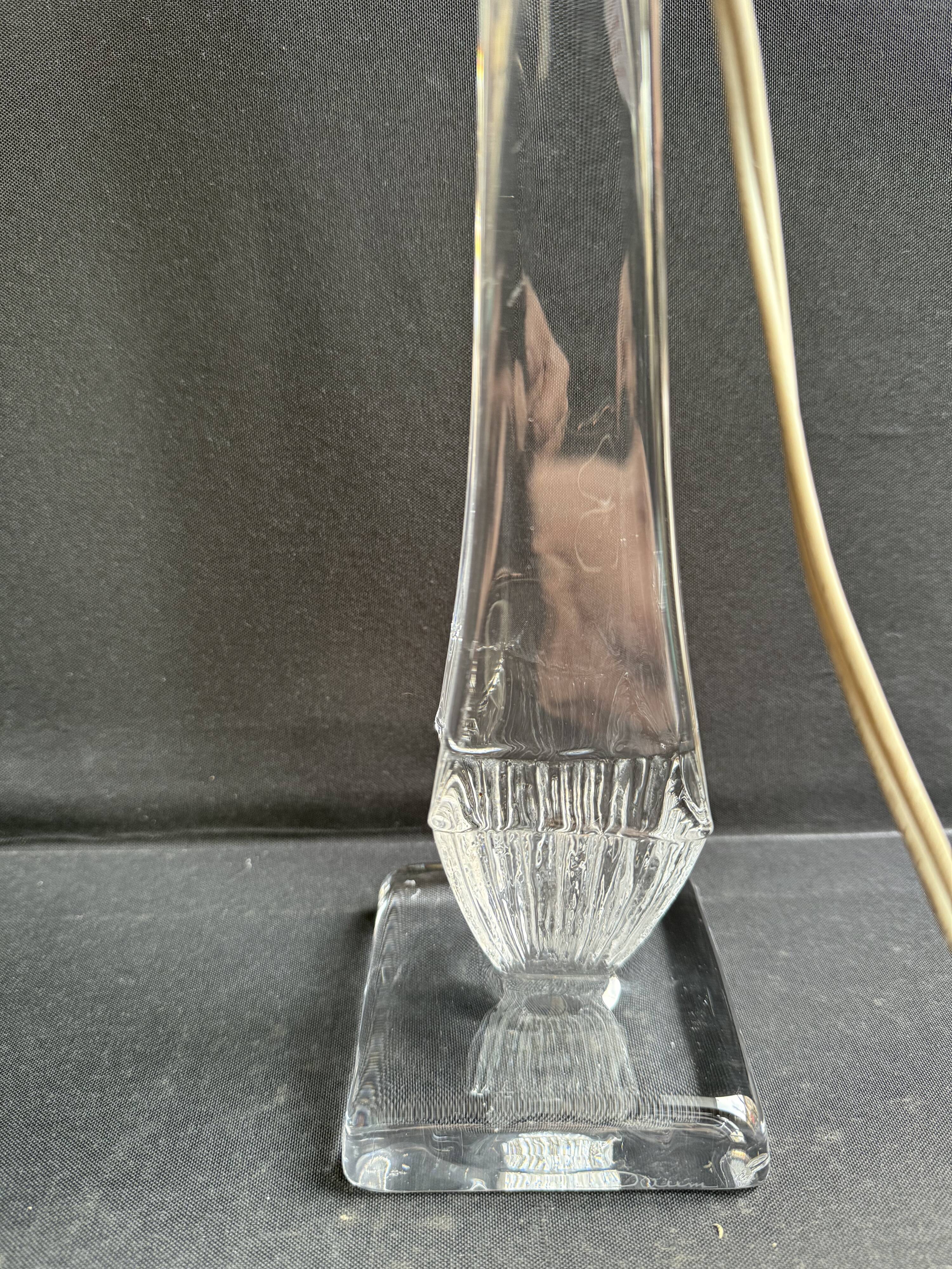 Daum crystal lamp – mid 20th century – Entirely original
