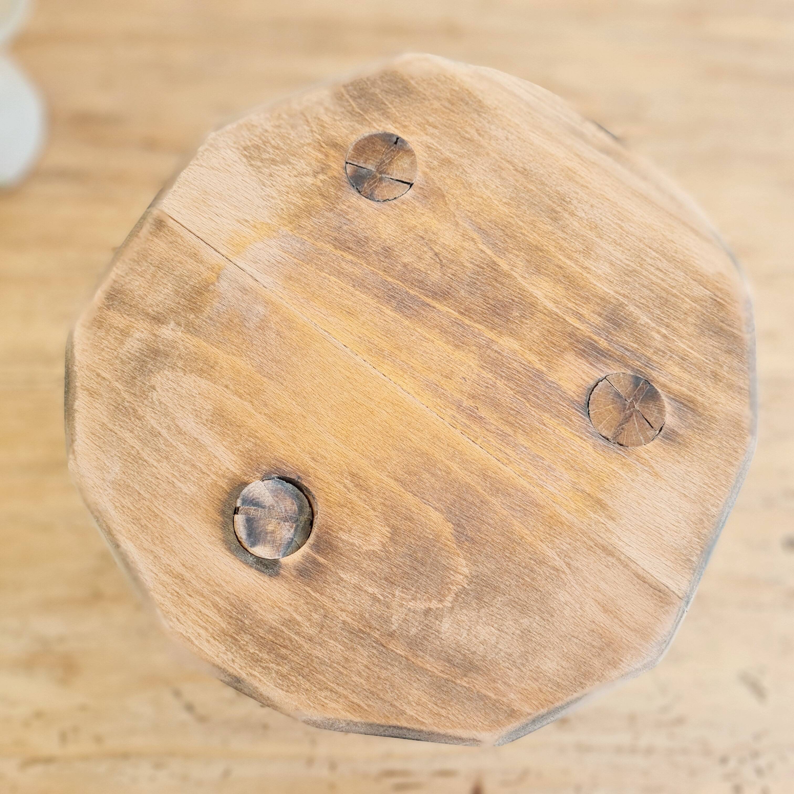 Small tripod stool - wooden tripod plant stand