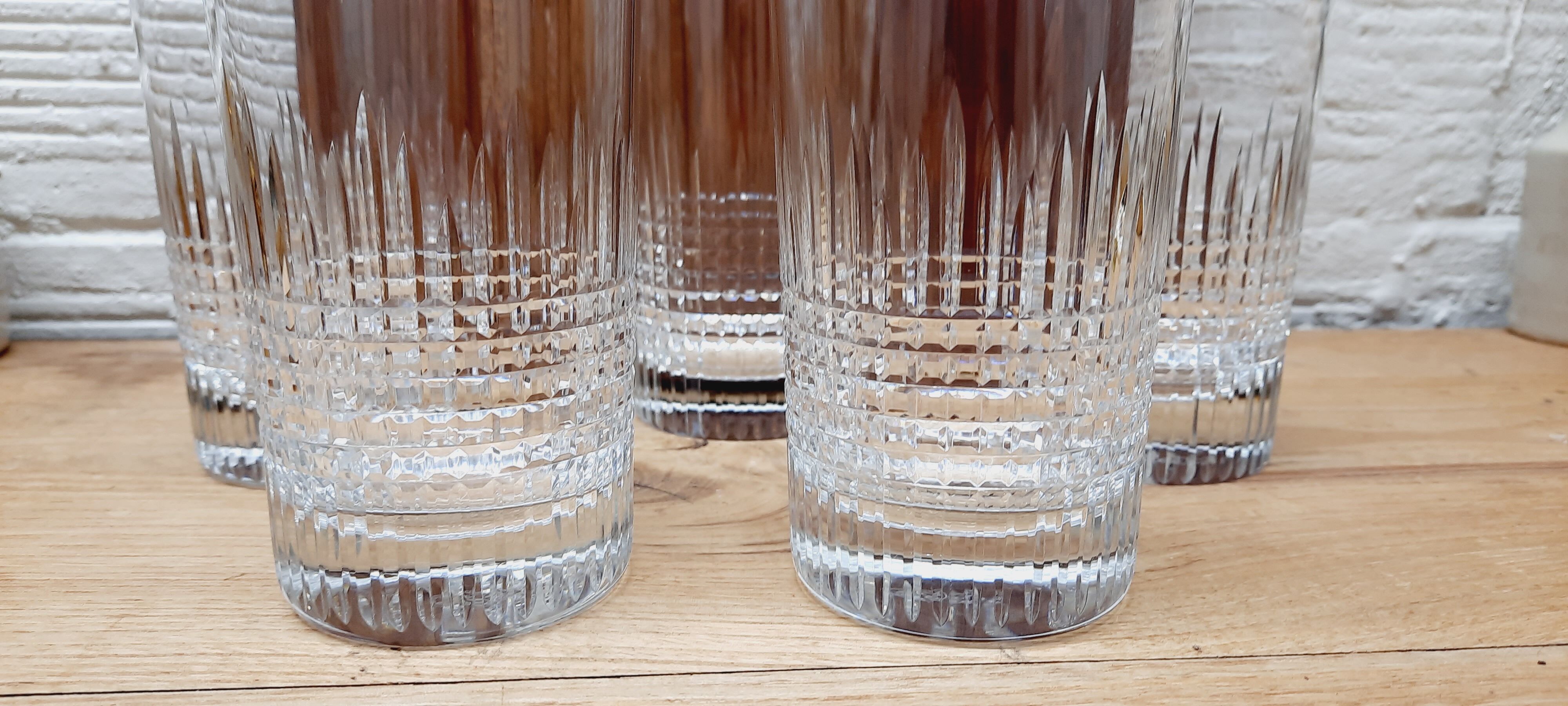 Lot 5 glasses with orangeade Baccarat