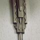 French art deco wall sconce silver metal with opaque glass ball shade 4101