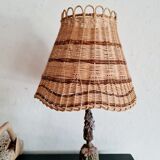 Antique rattan lampshade