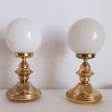 Pair of golden lamps