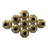 Set of 9 brass wall lights, Motoko Ishii for Staff Leuchten 1970