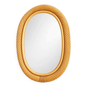 Miroir en rotin