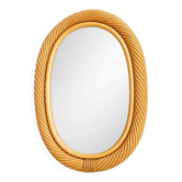 Rattan mirror