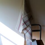 Set of 5 towels embroidered vintage, basque canvas