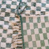 Green Checkered Carpet - 212 x 193 cm
