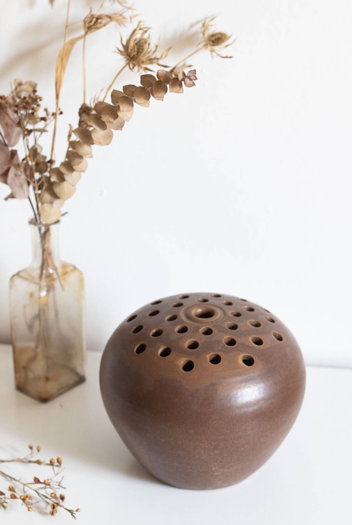 Large vintage signed flower pick