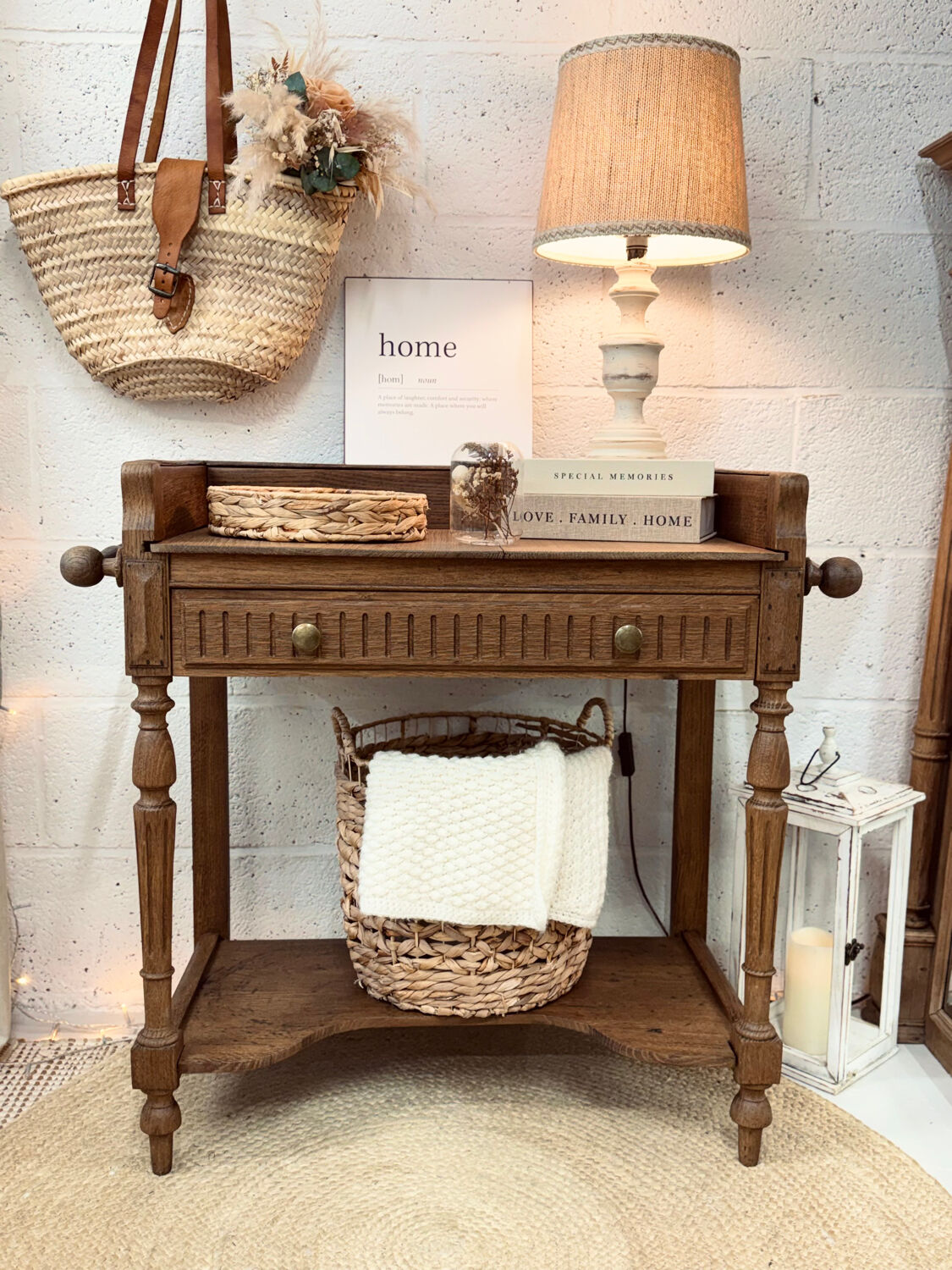 Restored vintage entry console