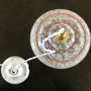Vintage lampshade suspension and porcelain rosette