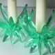 Friedel Lotus Lucite candle holders Germany 1960 x3