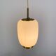 Scandinavian suspension Kina by Bent Karlby for Lyfa 1960 opaline brass