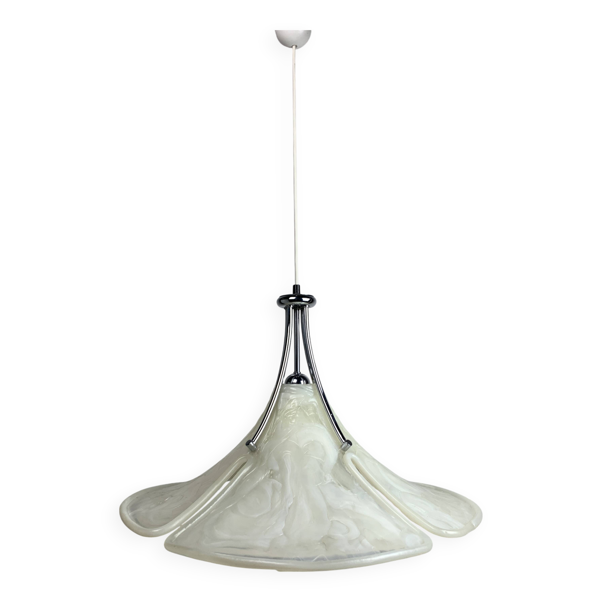 Acrylic Murano style clover pendant hanging lamp, Cosack Leuchten, 1970s