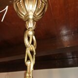 Bronze chandelier 4 arms vintage 1970
